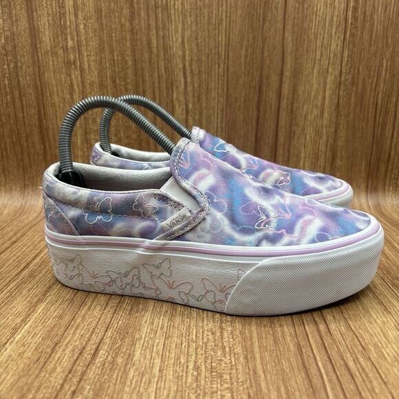 Vans Classic Slip-0n Butterfly Dreams Sneakers Women's Size 6.5 Platform Shoes - Picture 1 of 8